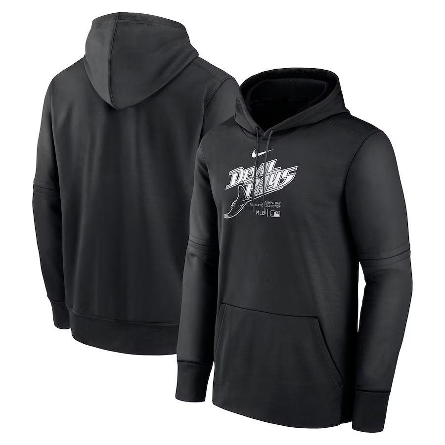 Men 2025 MLB Tampa Bay Rays Black Nike hoodie style 2->tampa bay rays->MLB Jersey